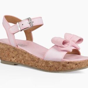 UGG Milley Pink Bow Girl Sandals Size 6